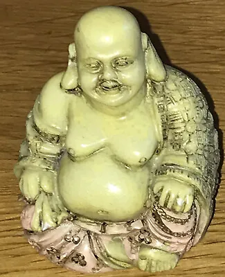 Laughing Buddha Figurine  Statue Ornament Antique Finish 2” Quality Vintage • £3.99