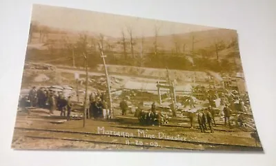 1908 Marianna PA. Coal Mine Accident Disaster Aftermath 11-28-08 Postcard Repo • £7.55