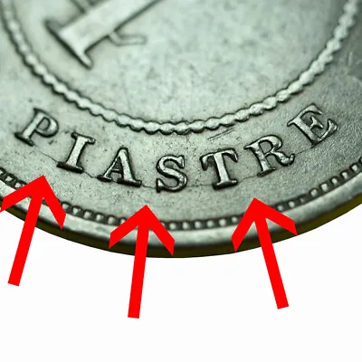 Error Cyprus Coin 1/4 Piastre 1879 Victoria Mint Die Crack KM#1.1 Scarce 00448 • $699.99