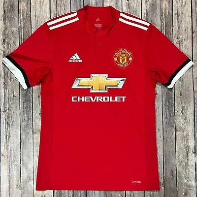 Manchester United 2017 2018 Adidas Home Jersey Small Mens Red Kit Shirt Soccer • $34.95