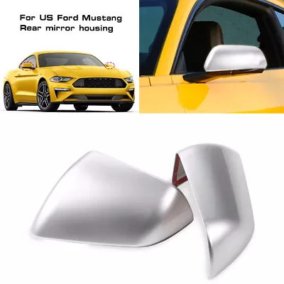 2pcs Rear View Mirror Decoration Cover Shell Housing Trim For Ford Mustang 2015+ • $18.99