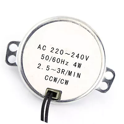 1pc 220-240V AC Synchronous Motor Geared Motor 4W CW/CCW(2.5-3RPM) • $10.13