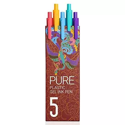 Soft Touch Retractable Gel Ink Pens 0.5mm Fine Point Elegance Colors 5pack Colo • $11.55