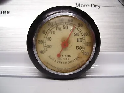$99.99 • Buy 1940s Antique Auto Tel-tru Thermometer Vintage Chevy Ford Hot Rod Gm Rat Bomb 48