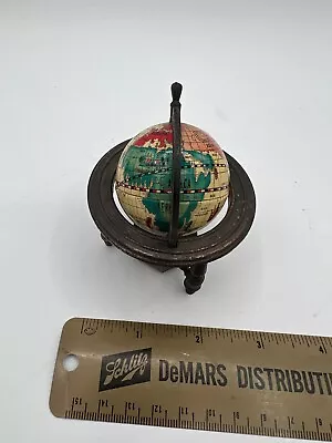Vintage Miniature Metal World Globe Pencil Sharpener • $9.99