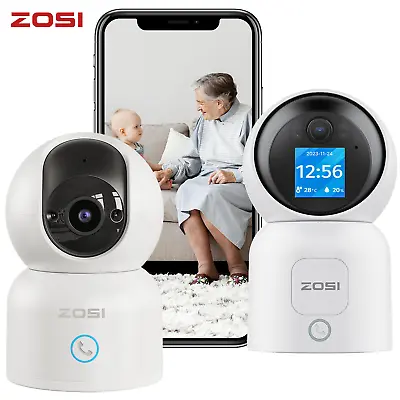 ZOSI Baby Monitor PTZ WiFi Camera Indoor CCTV Security Camera 3MP/4MP 2-Way Talk • £22.99