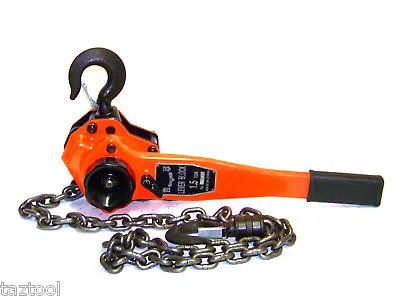 1-1/2  Ton Lever Block Chain Hoist Ratchet Type Come Along Puller Lifter Hook • £101.19