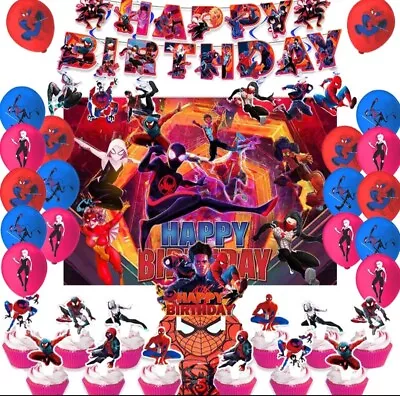 $36.99 • Buy Spiderman Across The Spider Verse Party Decoration