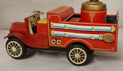 Vtg  Old Smokey  By  Cragstan Friction Toy | 7 L Firetruck | Tin Litho | Japan • $21.98