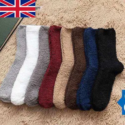 £3.95 • Buy 1/5 Pairs Mens Womens Soft Fluffy Socks Warm Winter Cosy Lounge Bed Socks UK