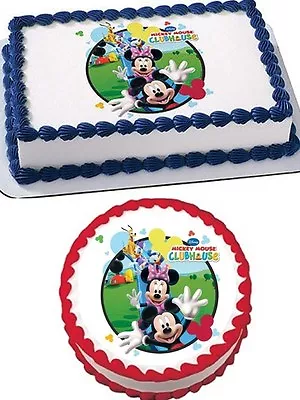 Edible Cake Topper Or Cupcakes Mickey Mouse Clubhouse Icing Sugar Sheet Party • $7.49