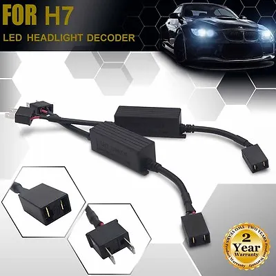 2PCS H7 Canbus Error Free LED Headlight Anti Flicker Resistor Canceller Decoder • $9.99