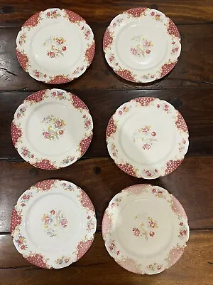 £20 • Buy Paragon Rockingham Red Floral Bone China Starter 25cm 10 Inch Plate 6 Person