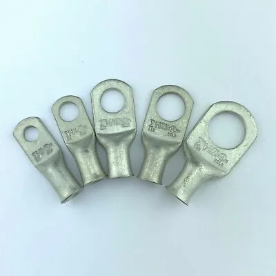 6 AWG Gauge Cable Lugs Ring Terminals Battery Wire Connectors Pure Copper Tinned • $2.90