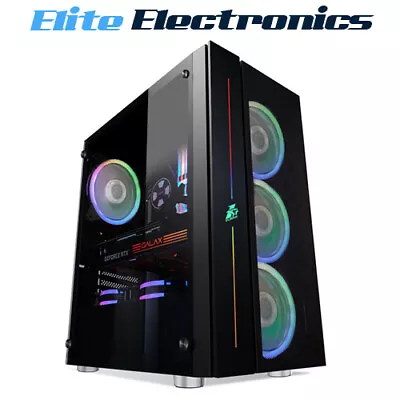 $79.85 • Buy 1st Player Black Sir B7 ATX PC Gaming Case W/ 4x M2 RGB Cooling Fans