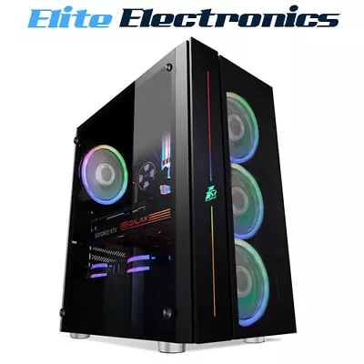 1st Player Black Sir B7 ATX PC Gaming Case W/ 4x M2 RGB Cooling Fans • $79.85