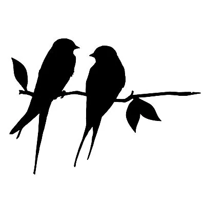 Metal Bird Wall Art Birds Black Wrought Hanging Home Garden Sculpture Parrot  • $11.42