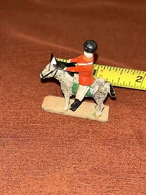 Antique Putz  Erzgebirge Wooden Miniature Soldier On Horse From Germany. Unique! • $9.95