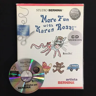 Studio Bernina More Fun With Karen Embroidery Designs CD #780 For Artista 200 • $34.95