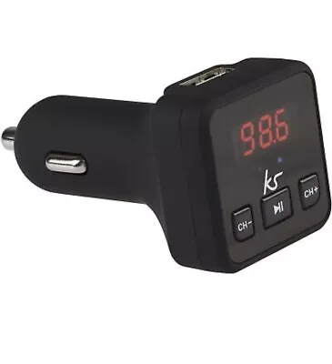 Kitsound In-Car Bluetooth Hands Free MP3 Player/Phone To Radio Transmitter 2 FM • £7.50