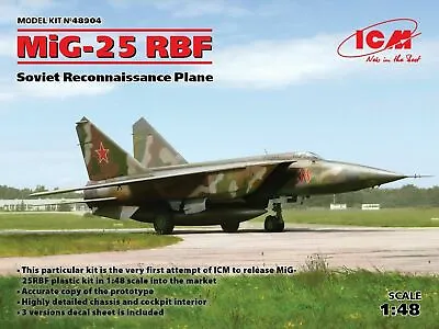 ICM 48904 Soviet Reconnaissance Plane MiG-25 RBF 1/48 • $45.99