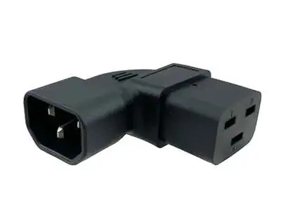 SF Cable IEC320 C14 Male Plug To C19 Connector Angled Right - Block Plug Adapter • $11.50