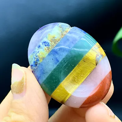 17G Beautiful Colorful Multiple Minerals Palm Stone Quartz Crystal Mineral Reiki • $0.99