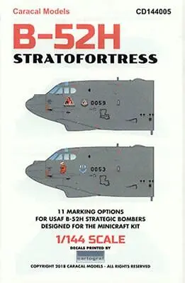 Caracal Models 1/144 144005 X B-52H Stratofortress Decals • $16