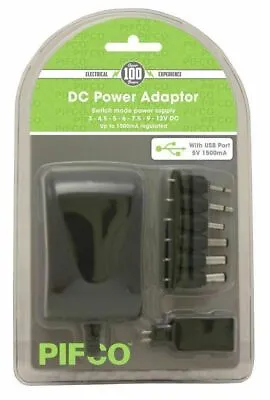 Universal Mains Ac/dc Power Adaptor Supply Plug Charger 12v With USB Port 1500mA • £13.95