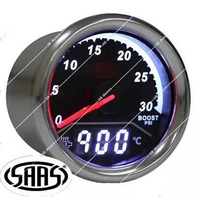 Saas 2 In 1 Turbo Diesel Boost & Exhaust Temp Gauge 52mm Egt Pyro & Fitting Kit • $149.95