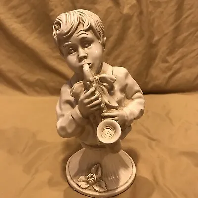 VTG 1971 J Kendrick Universal Statuary Corp Chicago Boy Saxophone Bust Statue • $11.50