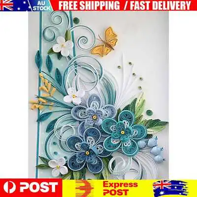 $12.79 • Buy 5D Diamond Painting DIY Butterfly Flowers Full Round Drill Rhinestone Kit