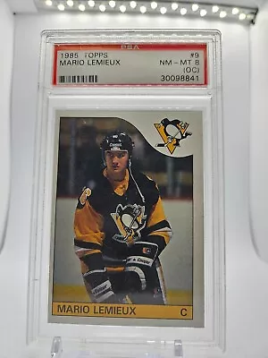 1985 Topps #9 Mario Lemieux Psa 8 Rc • $320