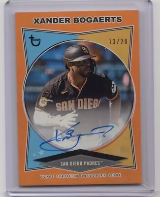 Xander Bogaerts 2023 Topps Brooklyn Collection ORANGE Auto 13/20 - Card #AC-XB • $44.99