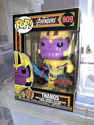 Funko Pop Marvel Avengers Endgame Thanos Blacklight Exclusive #909 • £9.99