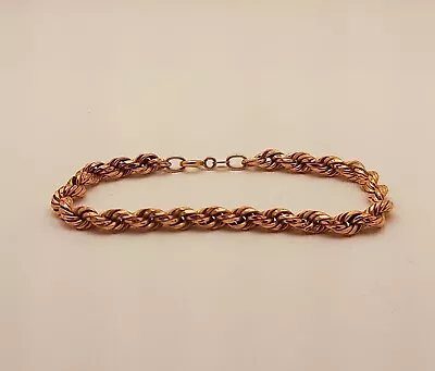 Vinatge Italian Rose Gold Twist Rope Bracelet • £250