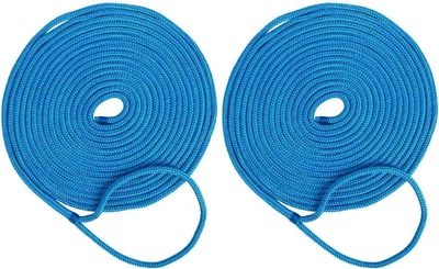 $29.77 • Buy 2 Pcs 1/2Inch 35Ft Double Braid Nylon Anchor Dock Line Boat Marine Mooring Rope