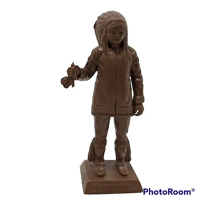 Vintage 1955 Marx Famous American Hero's Sitting Bull Plastic Mini Statue • $19.99