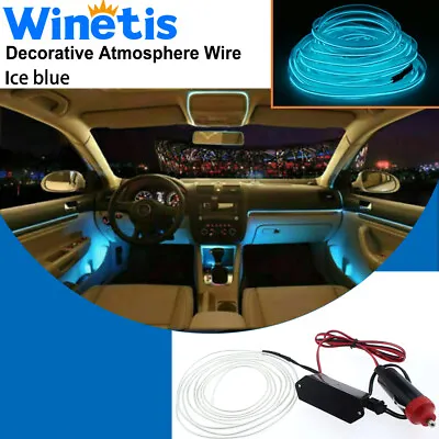3M Ice Blue Flexible EL Wire Neon Light Strip For Car Jeep Pickup Truck RV SUV • $11.72