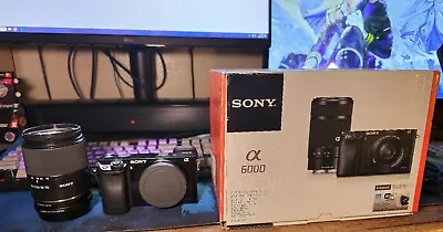 Sony A6000 Mirrorless Camera 25k Shutter Count + Box + Sony A Mount 18-70mm Lens • $420