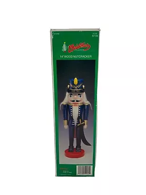 Vintage Toy Soldier Nutcracker Wooden Blue Uniform Christmas Collection 1993 13  • $20