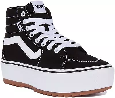 Vans Filmore Hi Tapered Lace Up SK8 Top Platform Black White Womens UK 3 - 8 • £59.99