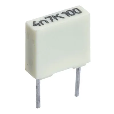 Kemet R82EC1470AA50K 4n7 10% 100V 5mm Polyester Box Capacitor • £2.99