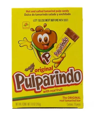 Pulparindo Tamarindo De La Rosa Tamarind Pulp Hot Salted Mexican Candy 20 Pieces • $5.30