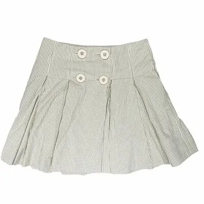 J. Crew Seersucker Pleated Striped Skirt • $20