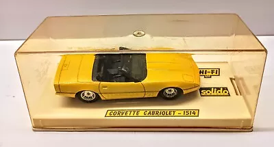 Solido 1:43 Chevrolet Corvette Cabriolet Yellow Diecast • $9.99