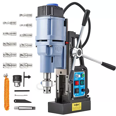 Portable Magnetic Drill Stepless Speed Bi-Directional HSS Drill Bits MD23/40/50 • $152.99