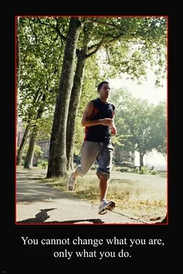 Man Running On Path MOTIVATIONAL POSTER 20x30 TRANSFORMATIONAL Quote New • $9.99