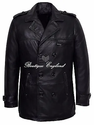 GOODFELLA Black Men's Classic Reefer Nappa Lambskin Leather Coat Jacket 9060 • $151.26