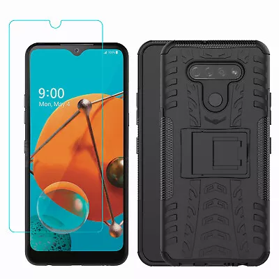 For LG K300/K51/K40/K31/K12 K8 +/K8 2018/K8X Kickstand Phone Case+Tempered Glass • $8.99
